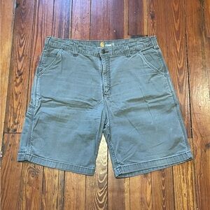 Vintage Carhartt Men's Slate Gray Flat Front Shorts Sz 38